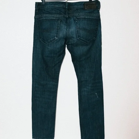 Diesel Industry Thavar Jeans Mens 31x30 Blue Dark Wash Slim Skinny Denim - Picture 2 of 16